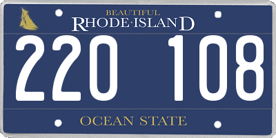 RI license plate 220108