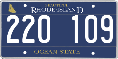 RI license plate 220109