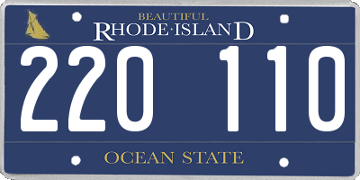 RI license plate 220110