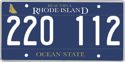 RI license plate 220112
