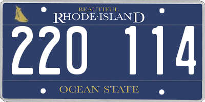 RI license plate 220114