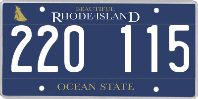 RI license plate 220115