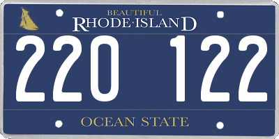 RI license plate 220122