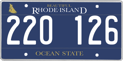 RI license plate 220126