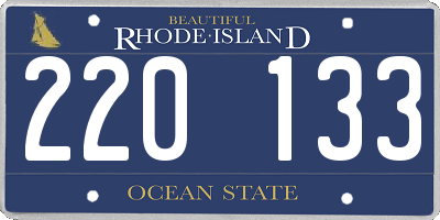RI license plate 220133
