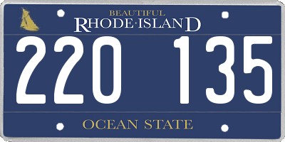 RI license plate 220135