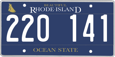 RI license plate 220141