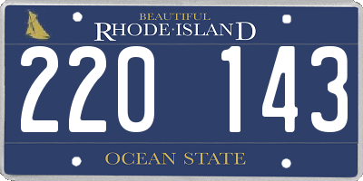 RI license plate 220143