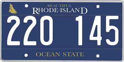 RI license plate 220145