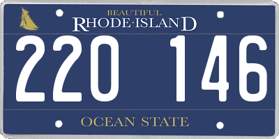 RI license plate 220146