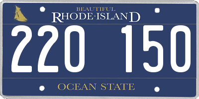RI license plate 220150
