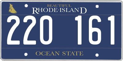 RI license plate 220161