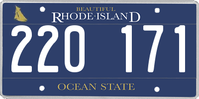 RI license plate 220171