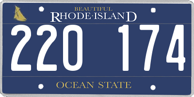 RI license plate 220174