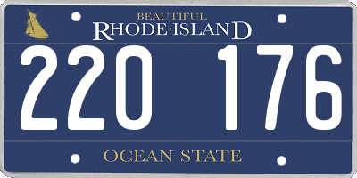 RI license plate 220176