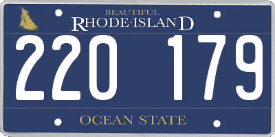 RI license plate 220179