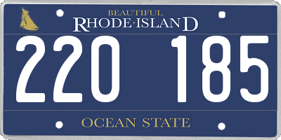 RI license plate 220185
