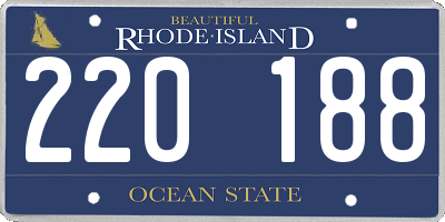 RI license plate 220188