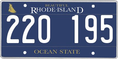 RI license plate 220195