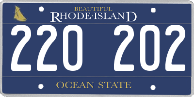 RI license plate 220202