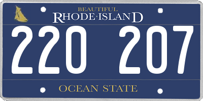 RI license plate 220207
