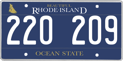 RI license plate 220209