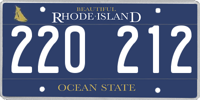 RI license plate 220212