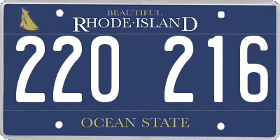 RI license plate 220216