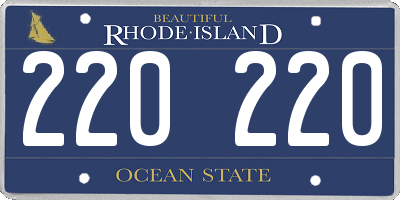 RI license plate 220220