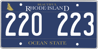 RI license plate 220223