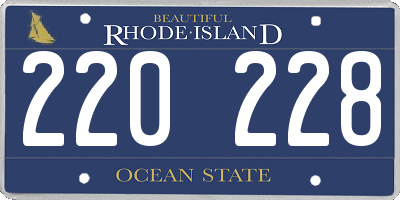 RI license plate 220228
