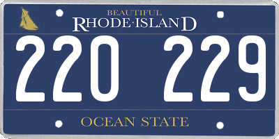 RI license plate 220229