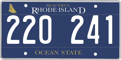 RI license plate 220241