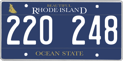 RI license plate 220248