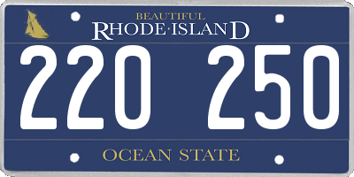 RI license plate 220250