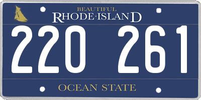 RI license plate 220261