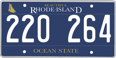 RI license plate 220264
