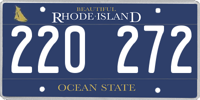 RI license plate 220272