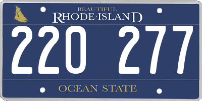 RI license plate 220277