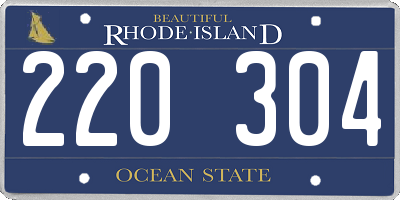 RI license plate 220304