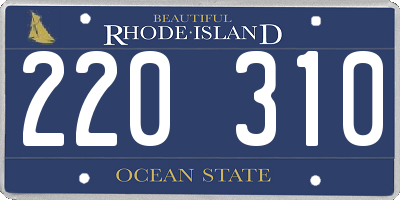 RI license plate 220310