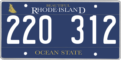 RI license plate 220312