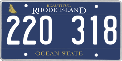 RI license plate 220318