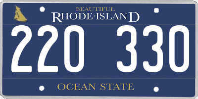 RI license plate 220330