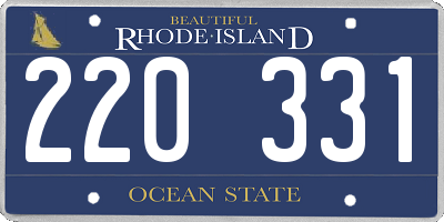 RI license plate 220331