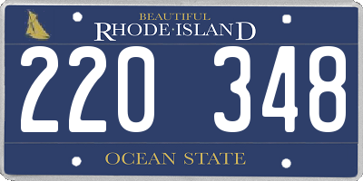 RI license plate 220348