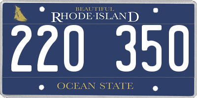 RI license plate 220350