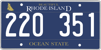 RI license plate 220351