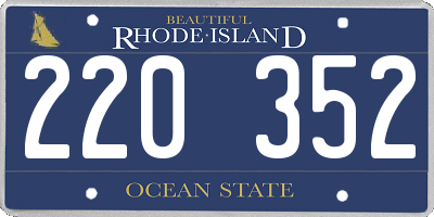 RI license plate 220352