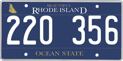 RI license plate 220356